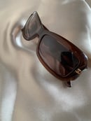 Image 3 of Chanel Brown Quilted Sunglasses 