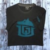 GAME-WORN T-Shirt G-W Print Charcoal Black/Teal 