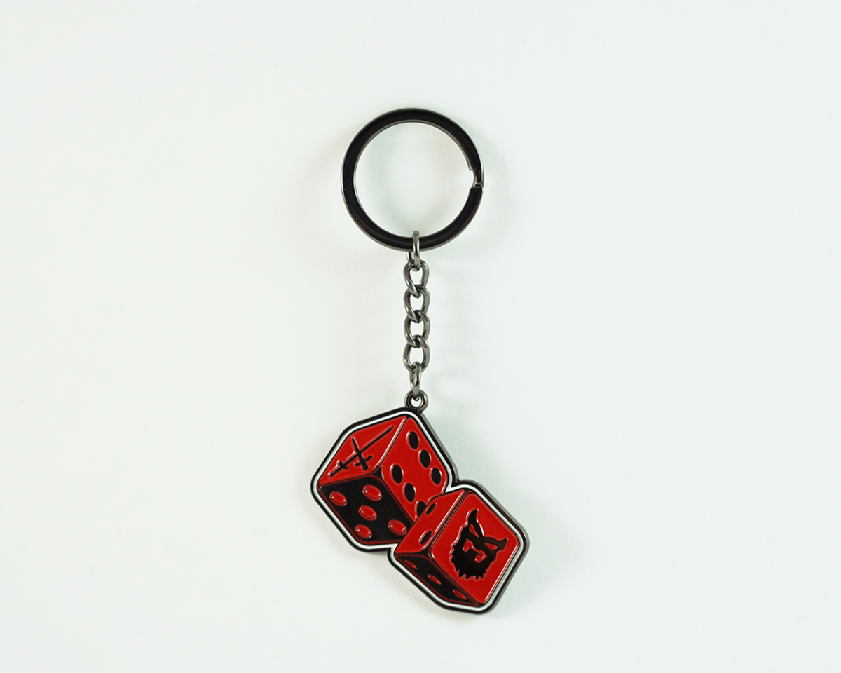 Image of BV Rollin Dice Metal Keychain 