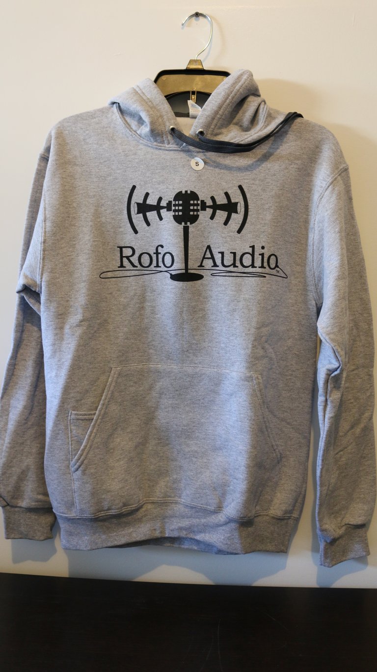 Grey Microphone Hoodie Image 4