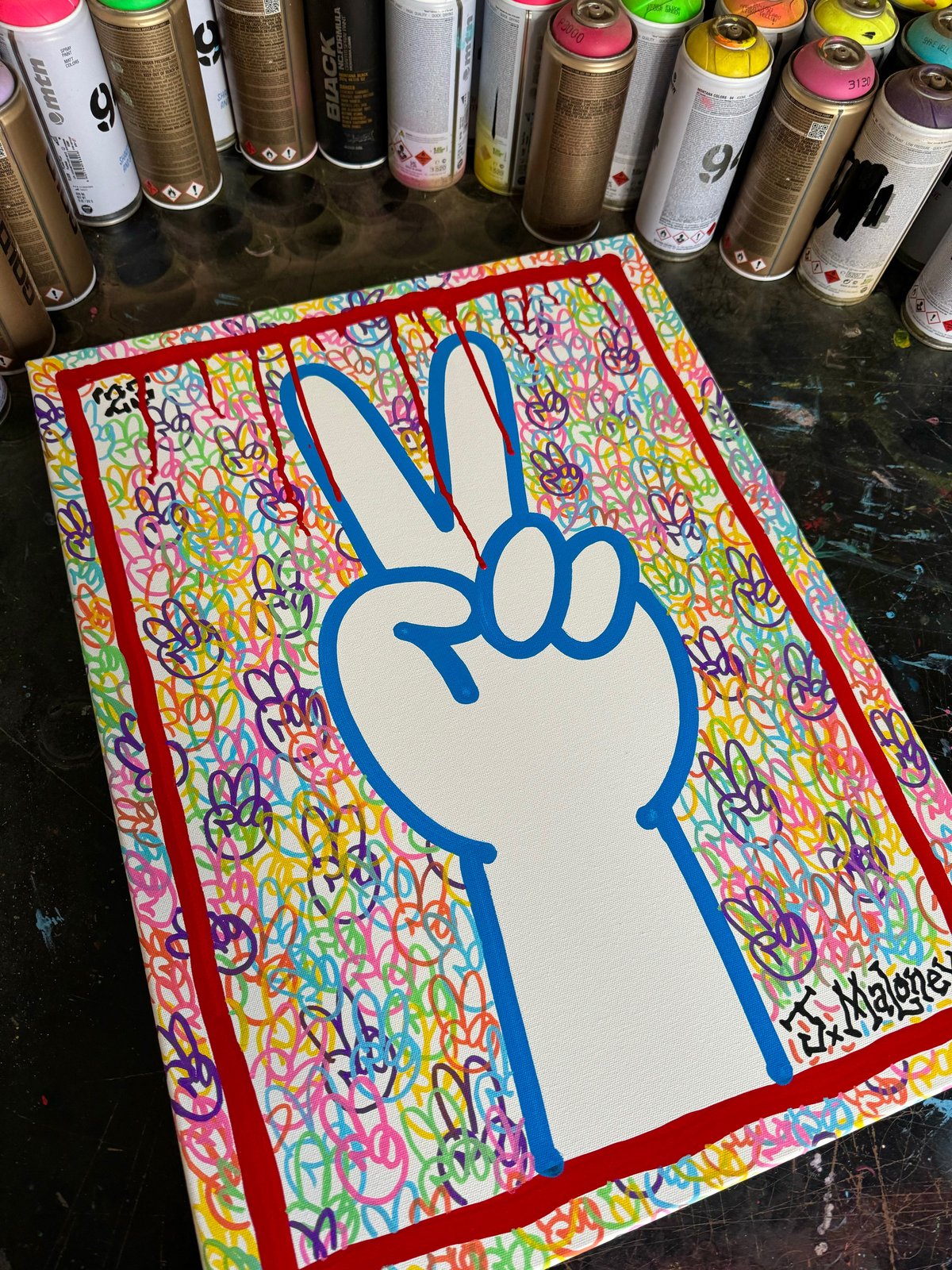 Peace store sign painting