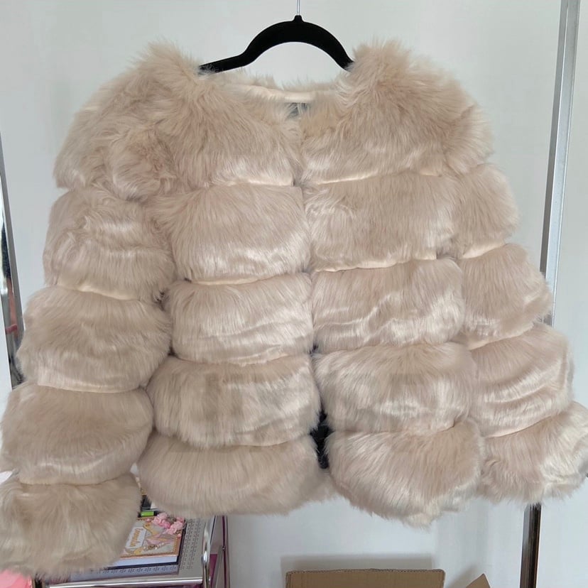 Beige Faux Fur | Luxure Couture