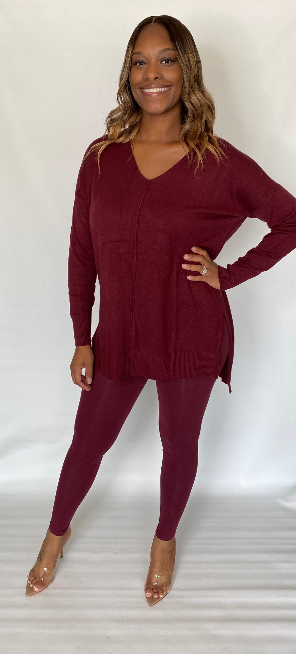 Image of JAZZY | BURGUNDY SET