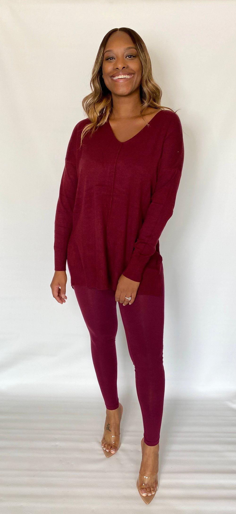 Image of JAZZY | BURGUNDY SET