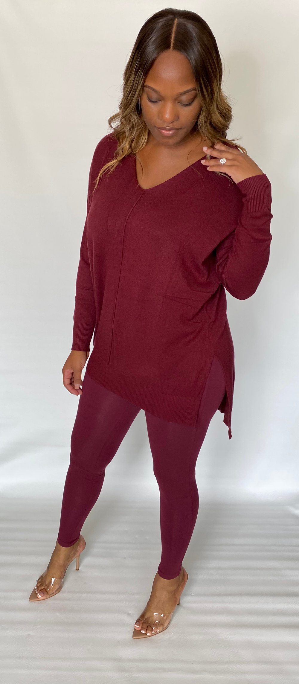 Image of JAZZY | BURGUNDY SET