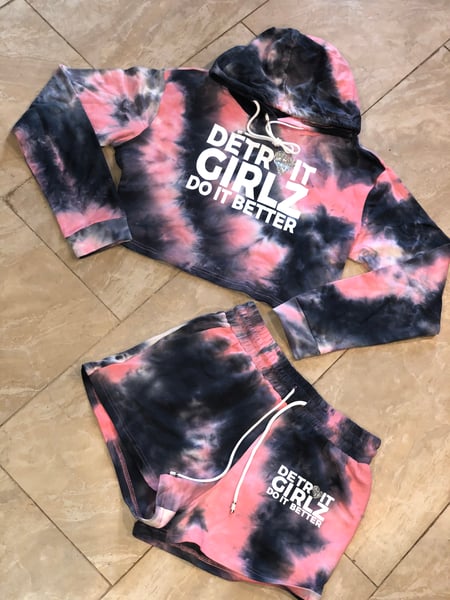 Image of Crop hoodie short set 