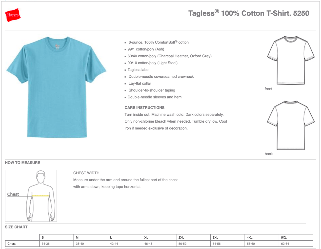 Hanes Tagless T-Shirt | CEI
