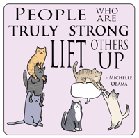 Image 1 of Support Each Other Sticker! Poets Square Cats x Community Care Tucson
