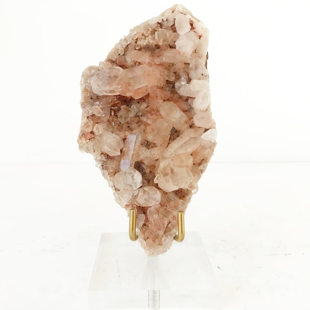 Image of Pink Himalayan Quartz no.30 + Lucite and Brass Stand