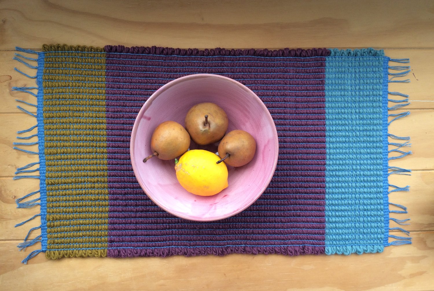 Image of Table Runner • Ochre /Bordeaux /Turquoise