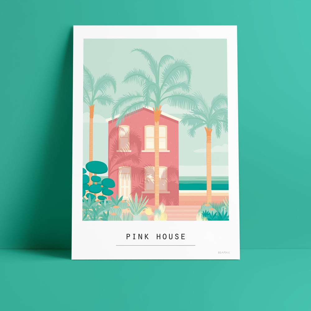 Image of Affiche ou Affichette - PINK HOUSE 