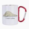Polar Bear Need Coffee Carabiner Steel Mug