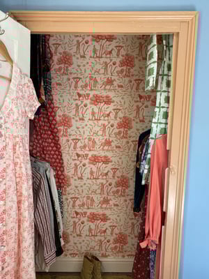 Image of Pre-order Pink Toile Wallpaper
