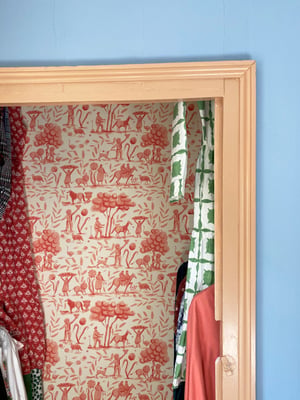 Image of Pre-order Pink Toile Wallpaper