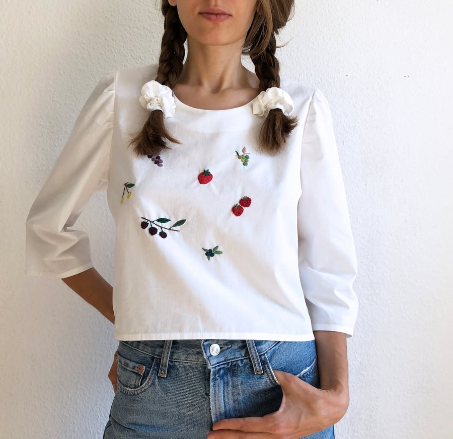 Image of Pre-order: Margareth Fruits shirt -  Damaja designed shirt, made of 100% organic cotton in Berlin