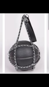 Image of Black basketball purse 