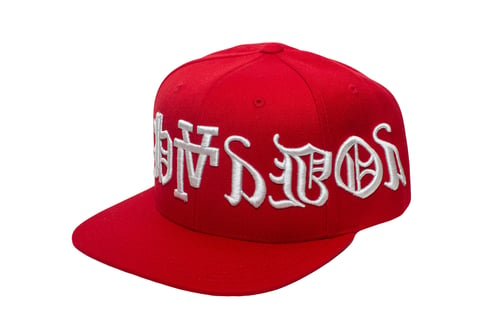 Image of Red Upside Down Playboy SnapBack 