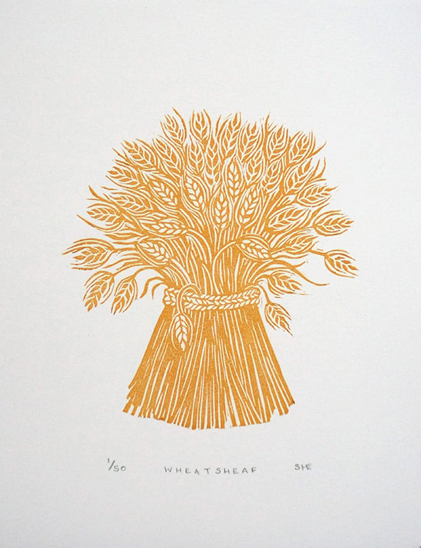 Image of Wheatsheaf - Linocut