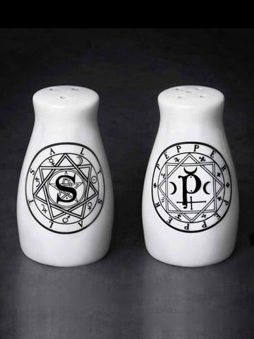 Image of ALCHEMY GOTHIC S & P: Salt and Pepper Set