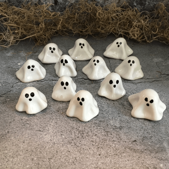 Image of Mini Ghost, Handmade Ceramic Ghost Figure for Home Decor