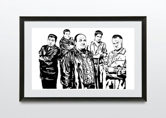 Image of The Sopranos A3 sized print.