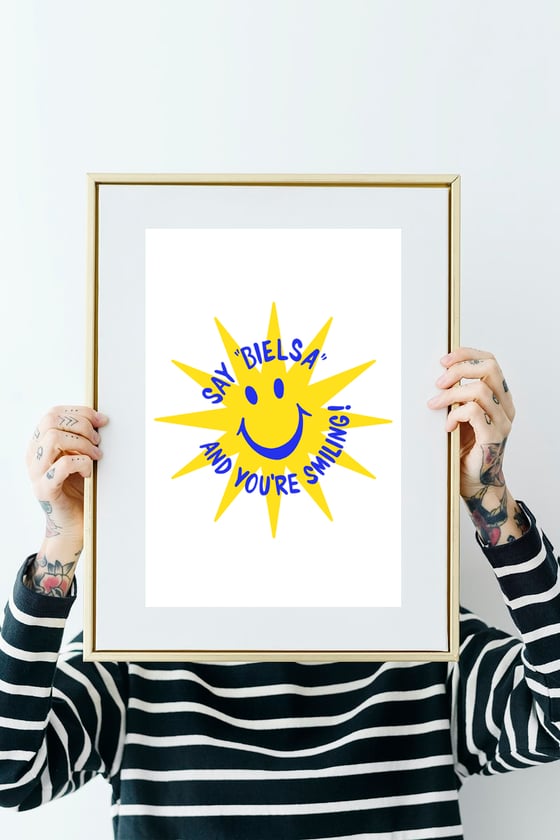Image of Say Bielsa and You're Smiling A3 Print.