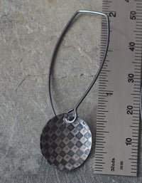 Image 4 of Round Checkerboard earrings