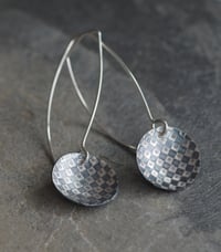 Image 3 of Round Checkerboard earrings