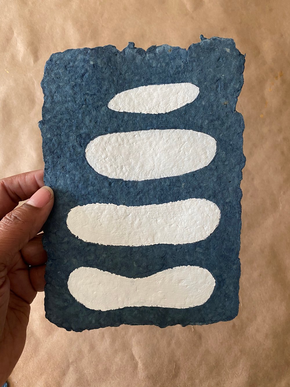 Image of ML • The Shape Collection • Indigo Handmade Paper no. 2