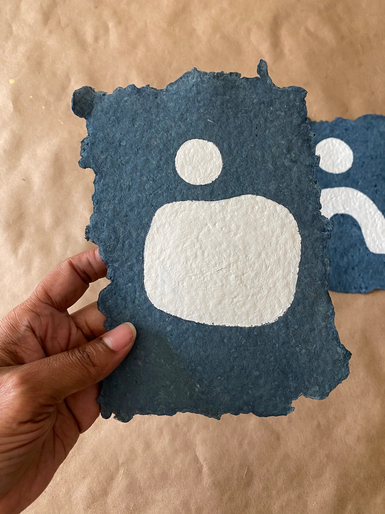 Image of ML •The Shape Collection • Indigo Handmade Paper no. 3