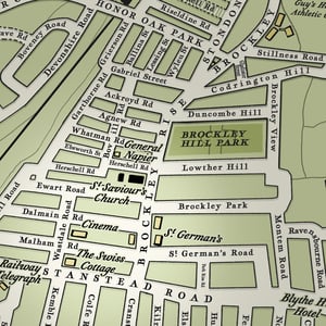 Image of One Hundred Years Map trio – Crofton Park & Honor Oak Park