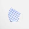 Indigo Gingham Plaid Face Mask 