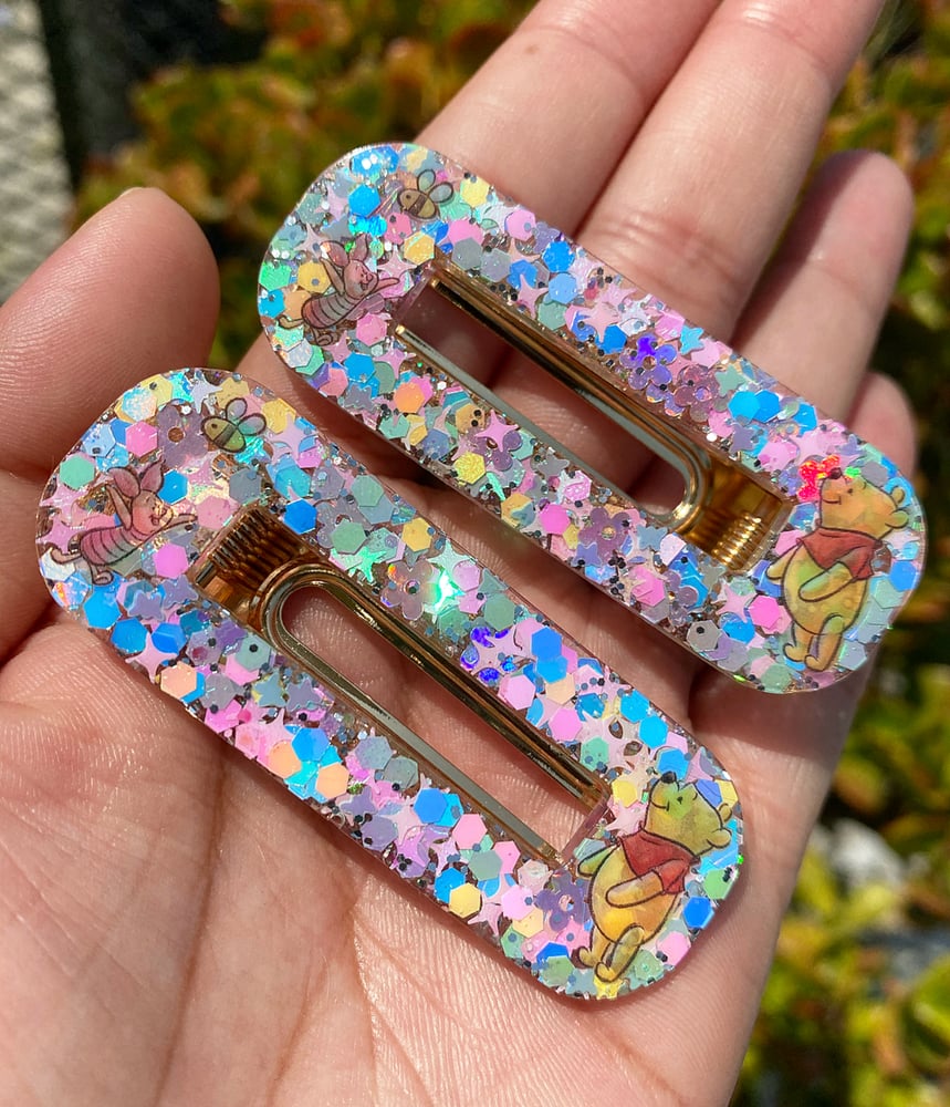 Image of Pick Your Pooh Clip! Pastel Confetti or Rose Gold!