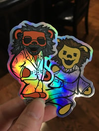 Image 1 of Go To Heaven Bears Holographic Stickers