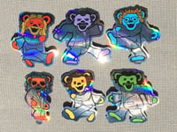 Image 3 of Go To Heaven Bears Holographic Stickers