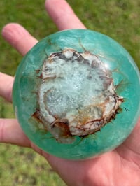 Image 8 of Aqua Fluorite Crystal Sphere #1822