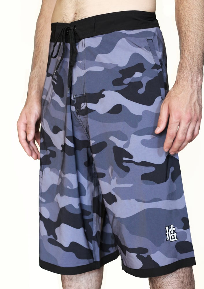 Image of New Navy City Camo Water Proof Big and Tall Board Short