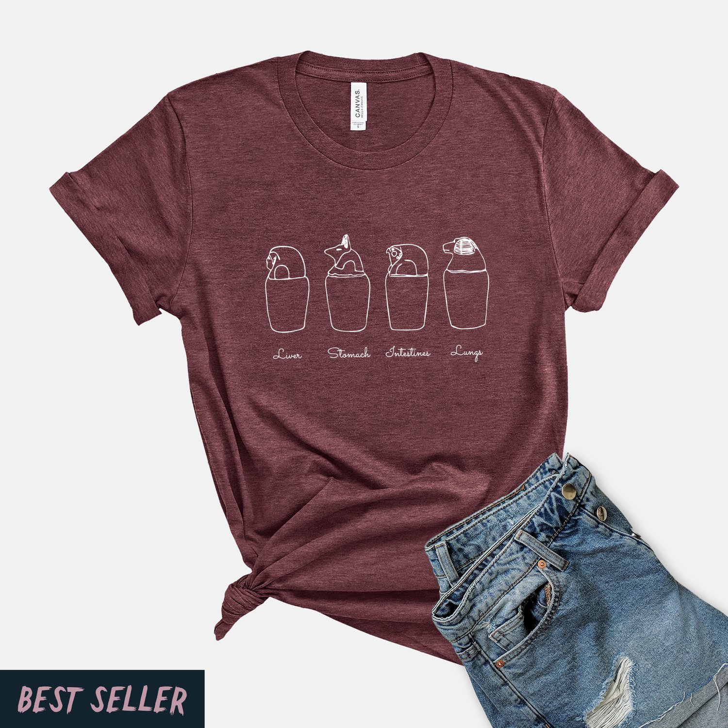 Image of Mummy Organ Jars (Canopic Jars)- Graphic Tee