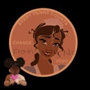 Image 3 of Pennies for Change Charity Pin: CHANGE