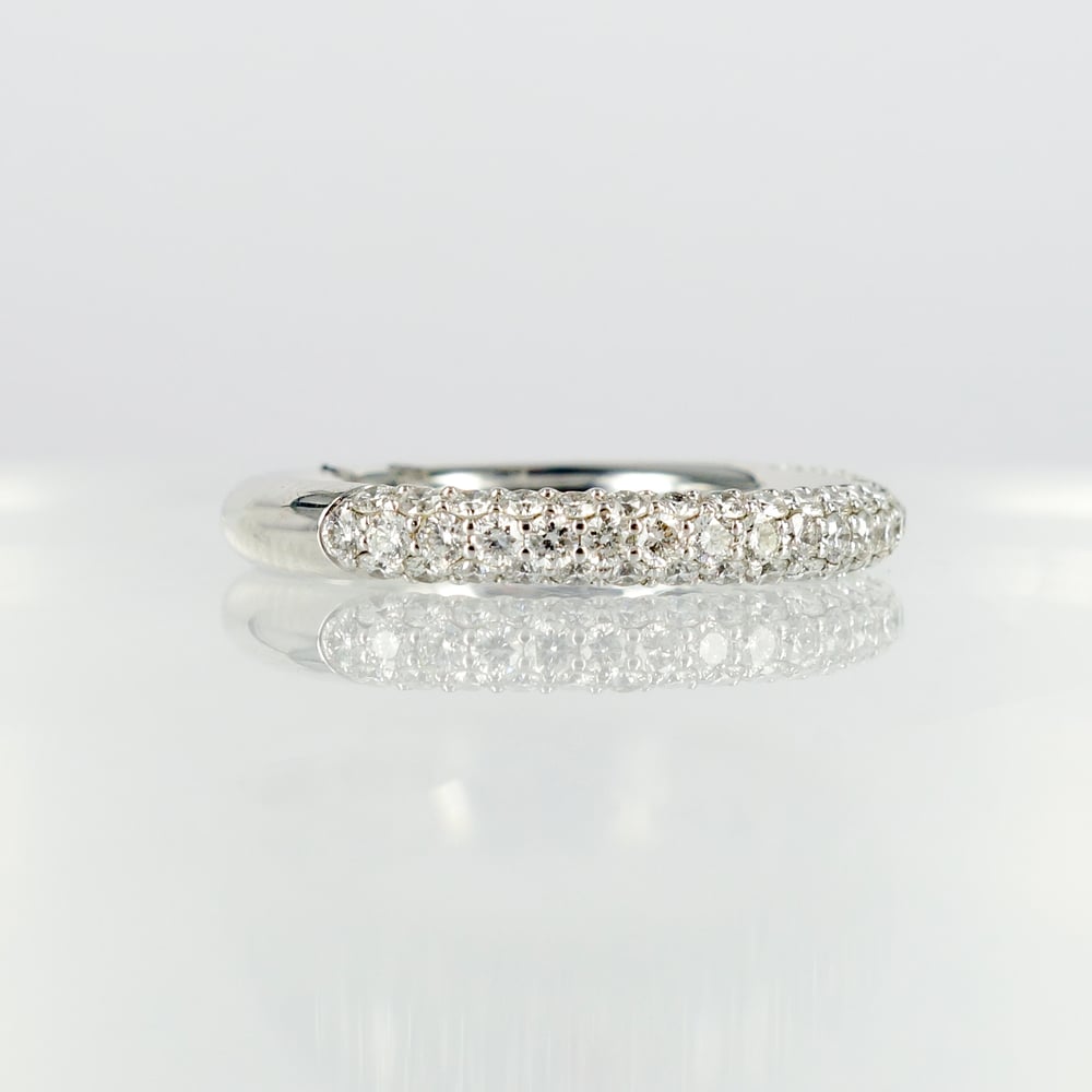 Image of White gold diamond pave ring 