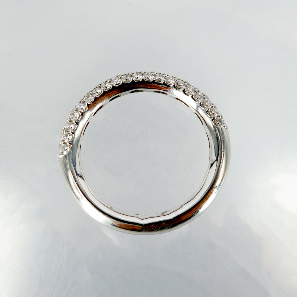 Image of White gold diamond pave ring 