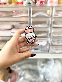 Image 2 of Pink Nurse Bunny Badge Reel