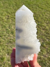 Image 2 of Moss Agate Druzy Tower | #3258
