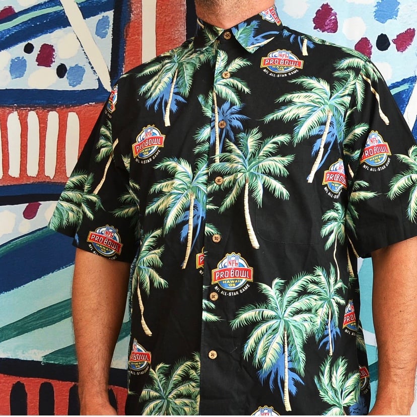 2005 Reyn Spooner NFL Pro Bowl Hawaii Aloha Button Up Shirt Sz.M