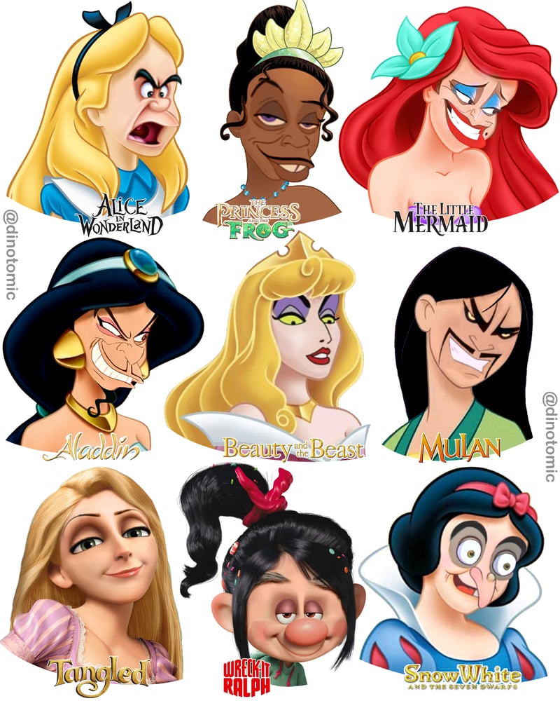 Image of #254  Disney princess Villain swap