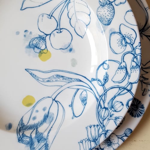 Image of Blue Summer Pasta Plate "A"