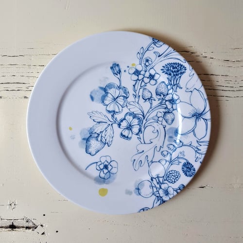 Image of Blue Summer Dinner Plate "A"