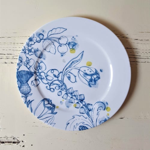 Image of Blue Summer Dinner Plate "B"