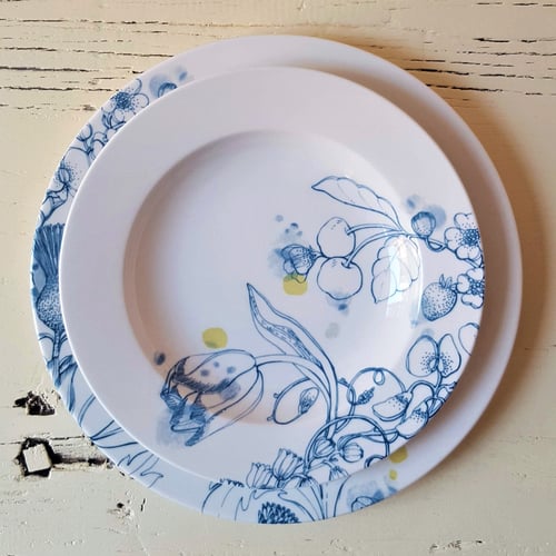 Image of Blue Summer Dinner Plate "B"