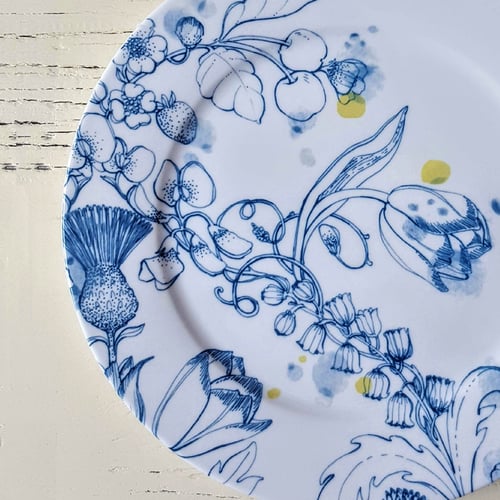 Image of Blue Summer Dinner Plate "B"